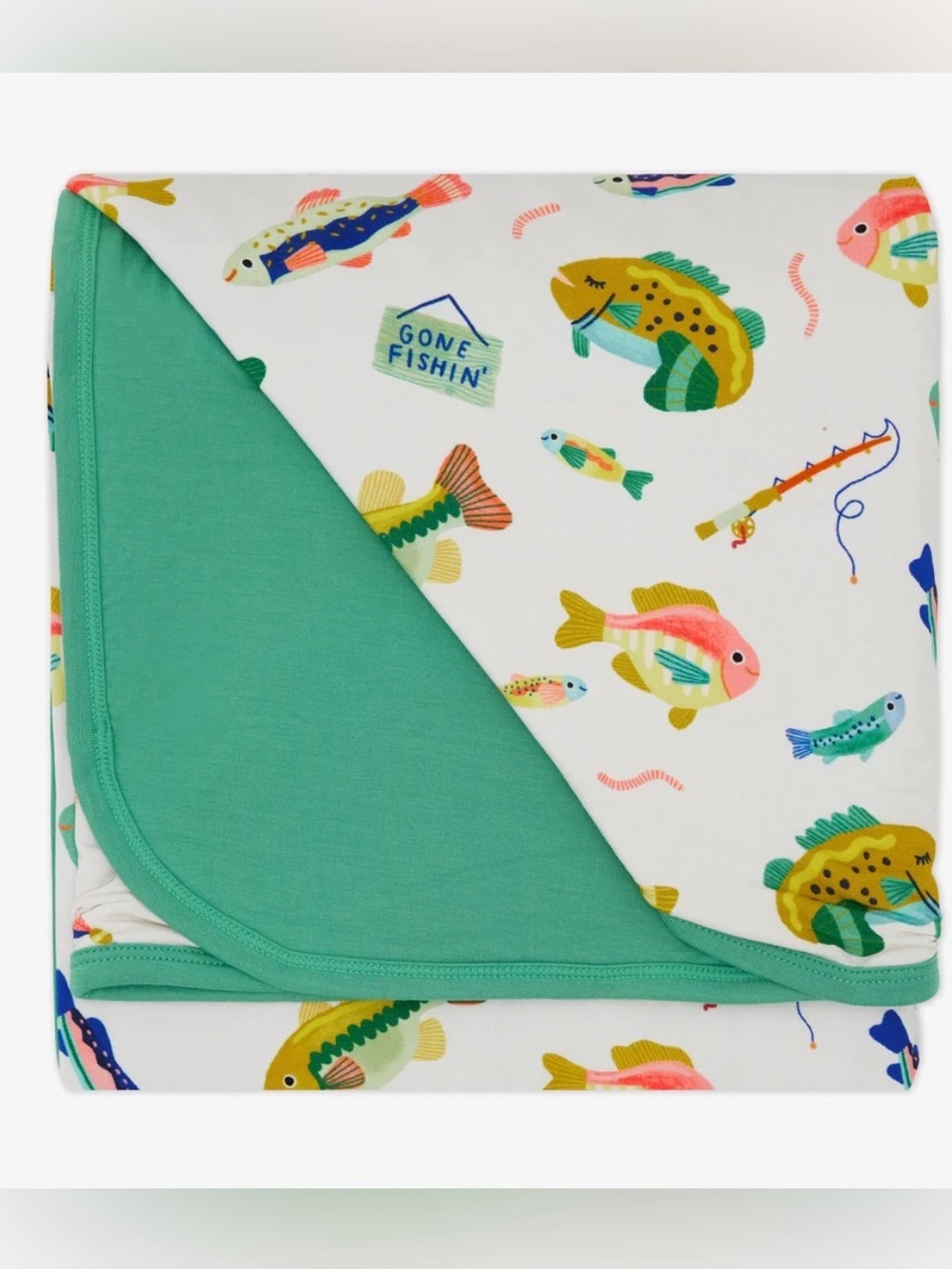 Little Sleepies Gone Fishin' Large Cloud Blanket